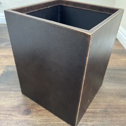 Faux Leather Waste Basket - Williams Sonoma