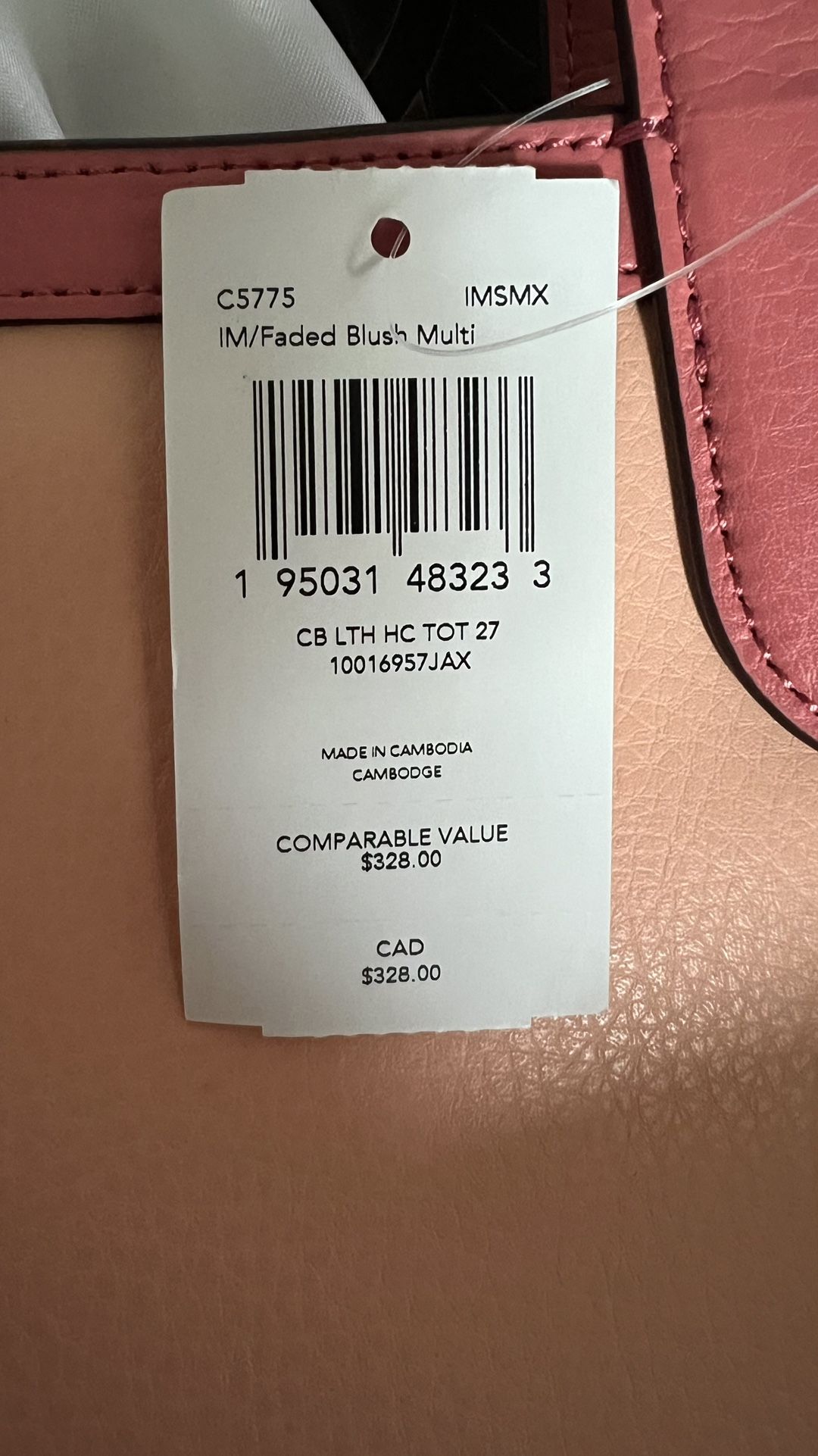 Pink Coach Tote Bag