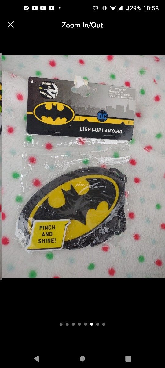 DC Comics Batman Decal Flashlight Lanyard NIP