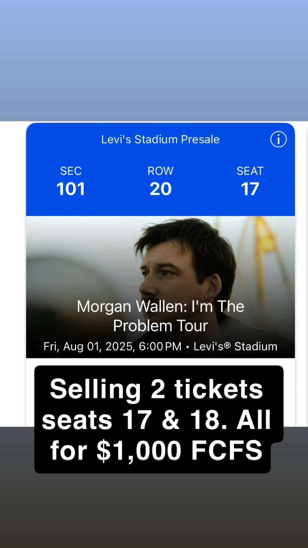 Morgan Wallen Tickets 8/1/25