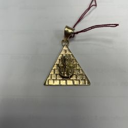 14 Karat Gold Pyramid Pendant