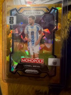 Lionel Messi World Cup panini 2026 gold cracked ice card mint