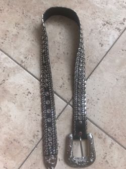 Kippys Black Swarovski crystal Leather belt