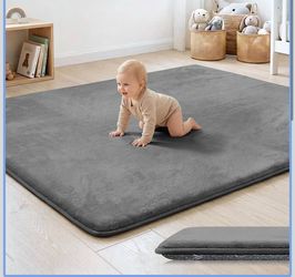 1.3" Thick Baby Floor Play Mat 50x50 Foam Kids Play Mat, Dark Grey - Brand New in Box
