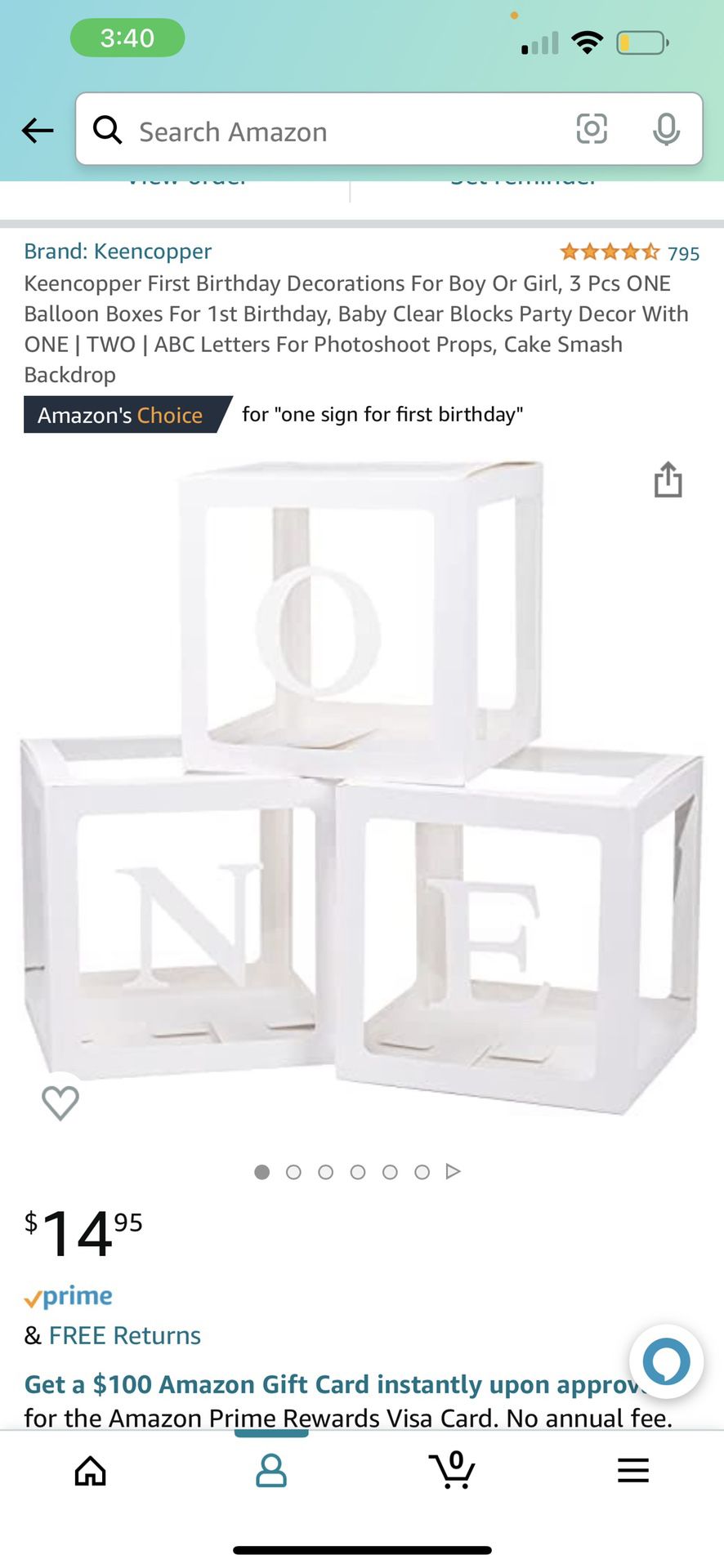 Clear Boxes For Baby Birthday Decoration.