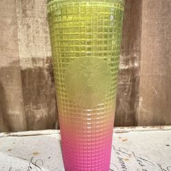 Starbucks Lemon Prism Spray Pink Gradient Ombre Summer 