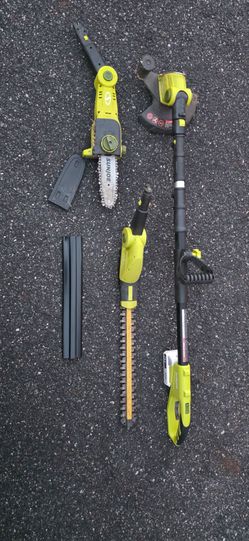 Sun Joe 3-in-1 cordless lawn care system pole saw hedge trimmer Weed Eater
