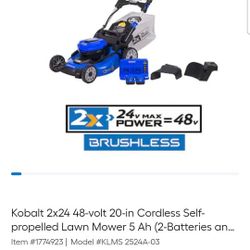 Kobalt Electric Lawn Mower 