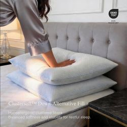 😍2 Beautyrest Blue Ridge Home Fashions Luxury Hotel Quality Cooling Pillows Queen Size Set of 2 Brand New in box