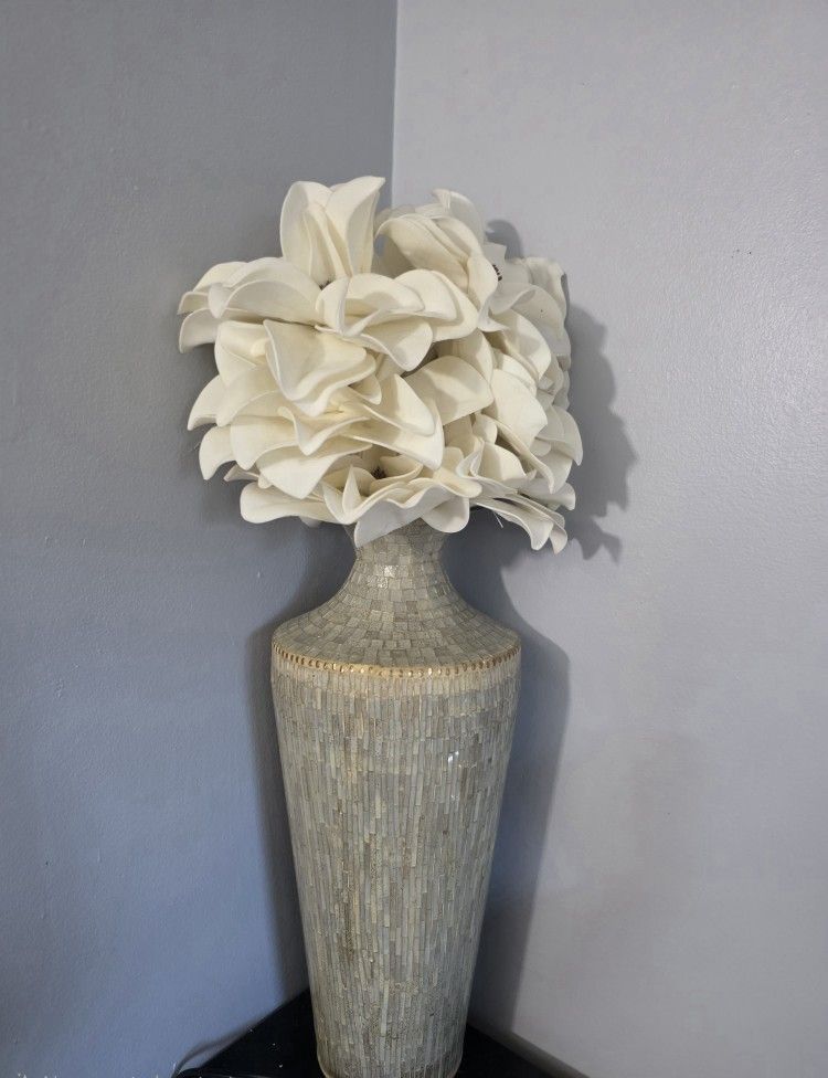 Tall Vase With Flowers