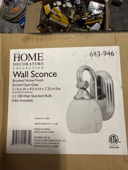 Home Decorators Collection Brushed Nickel Wall Sconce