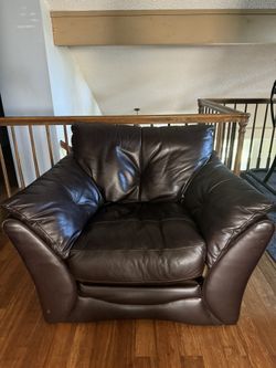 All Leather Accent Chair