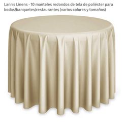 Caja De 10 Manteles  Color Beige 120 Inch
