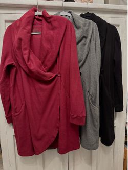 3 Cuddle Duds Wrap Sweaters