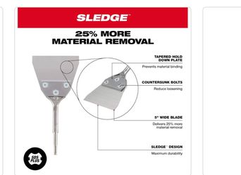 Milwaukee 5 in. × 10 in. SLEDGE SDS-PLUS Floor Scraper