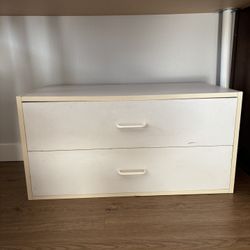 White Double Drawer