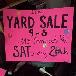Block Yard Sale!!!!