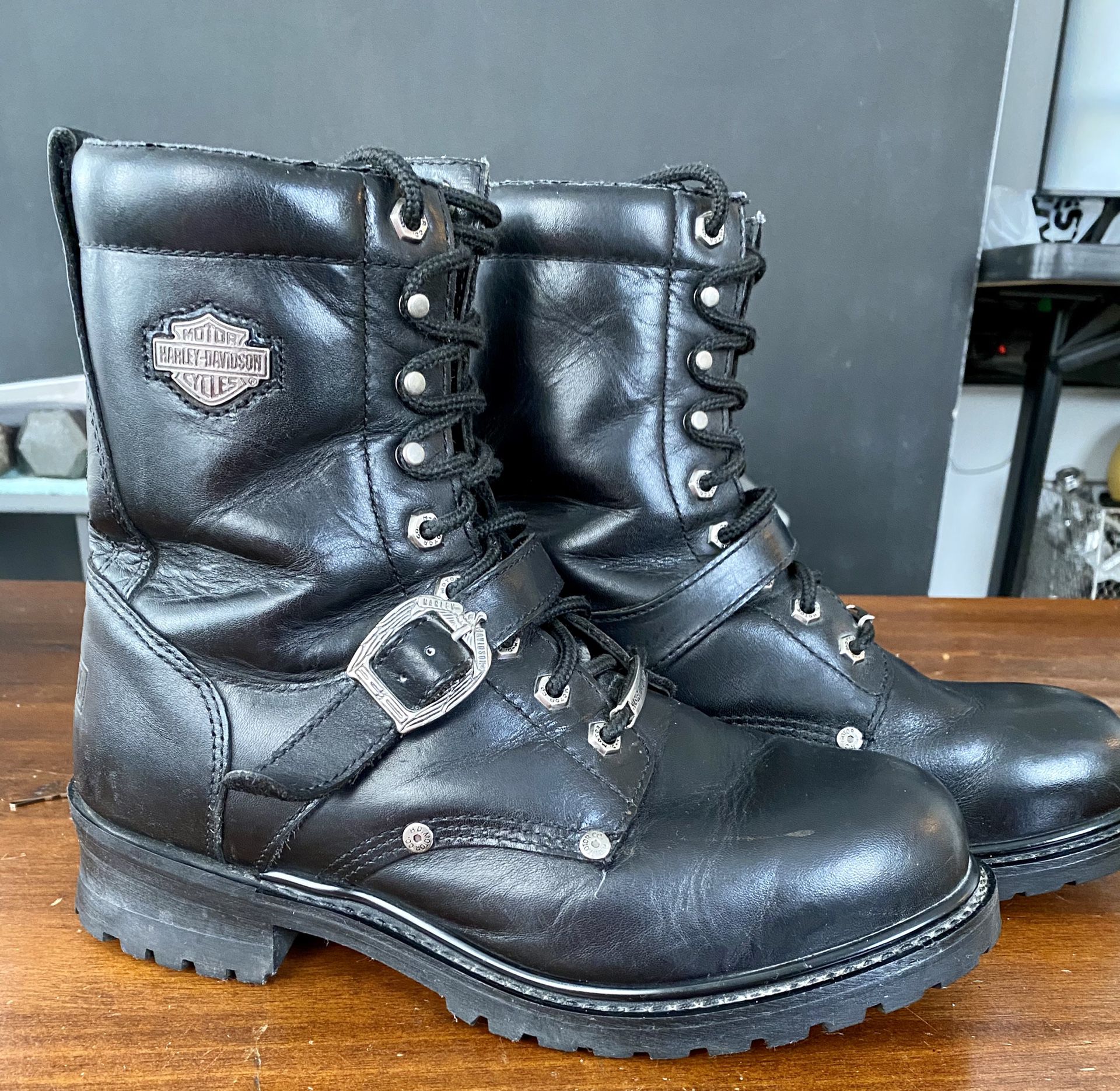 Men’s Harley Davidson Motorcycle Boots. Size 10