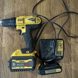 Dewalt Drill & 6.0 Ah Batteries & Charger