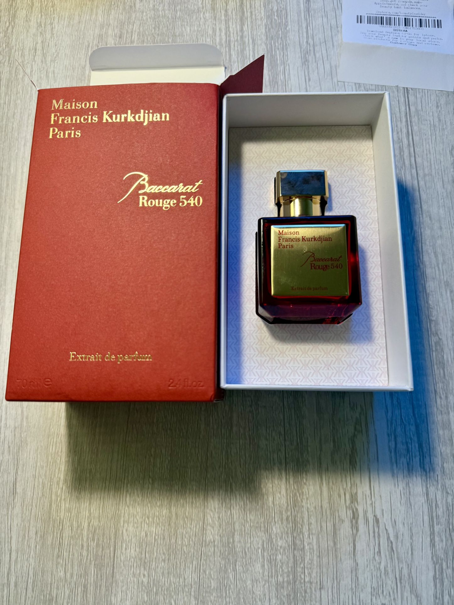 Maison Francis Kurkdjian Baccarat Rouge 540 Extract 2.4 oz (70ml) With Receipt