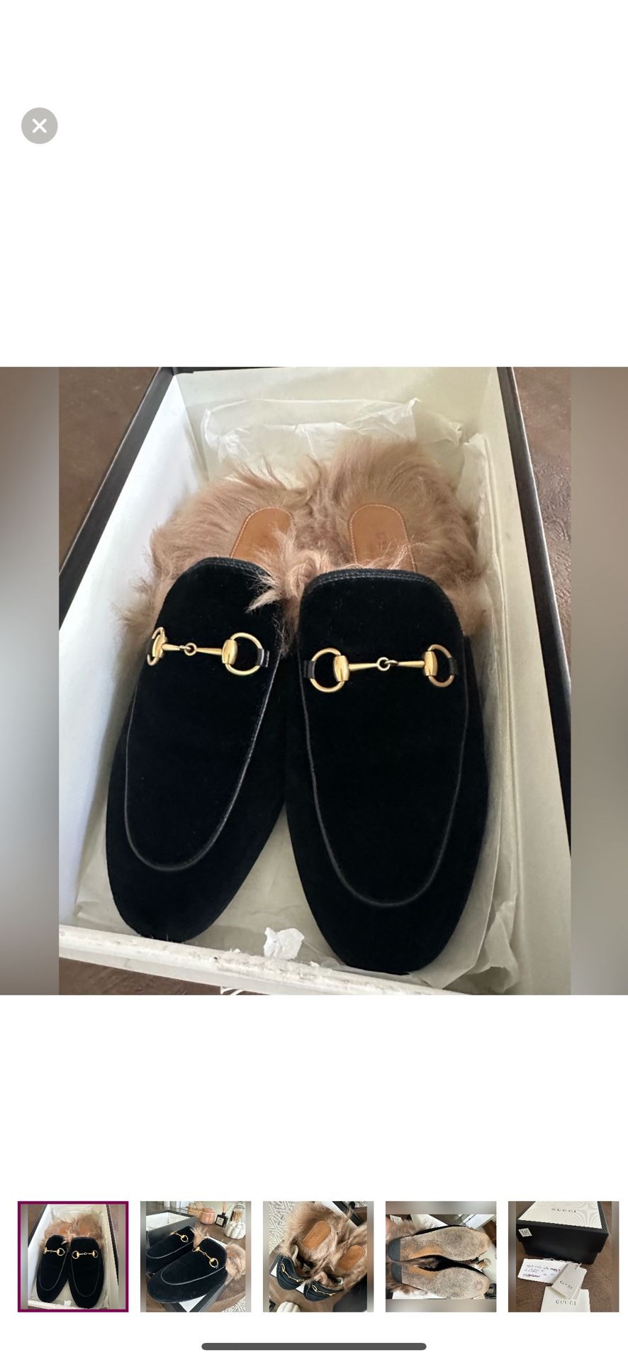 👠 Gucci Velvet Black Mules – Women’s Size 38 ✨