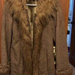 90s Esprit Faux Fur Coat.