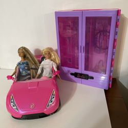 Barbie’s And Their Car And Closet