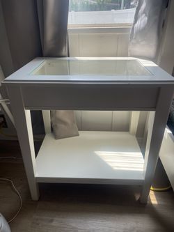 White Corner Table