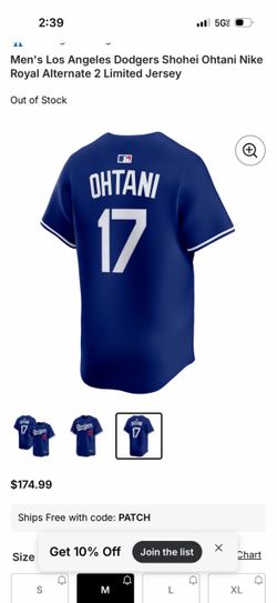 Nike dodgers ohtani jersey size small 130$ original