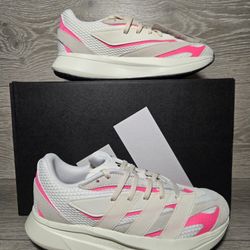 Kids Adidas Lightblaze Running Shoes Off White / Pink Youth Size 4 NIB JQ4760