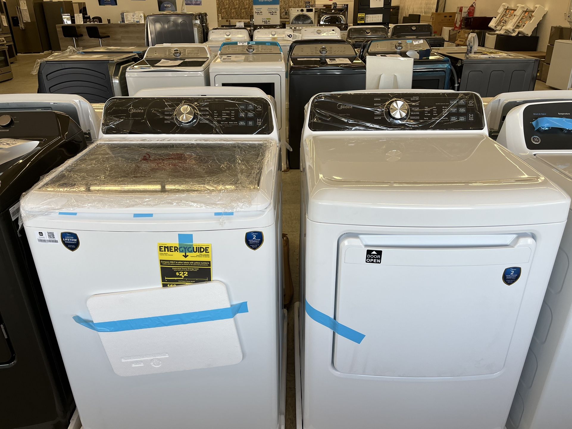 New Midea Top Load Washer And Dryer - 2 Year Warranty- Financing Available