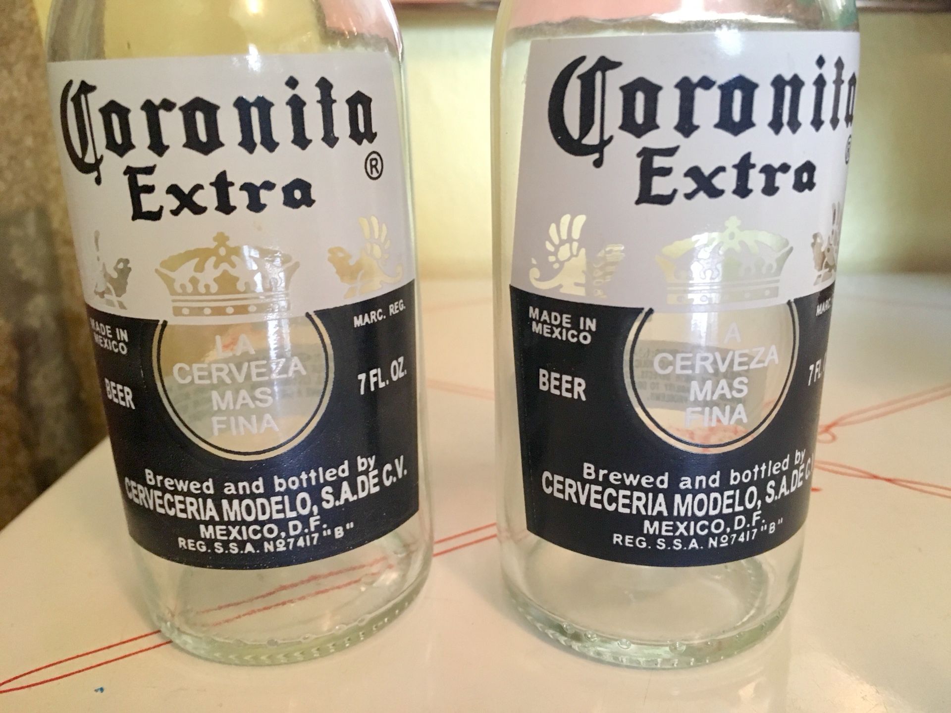 Vintage Mexican Coronita (Corona) Beer Glass Salt & Pepper Shakers