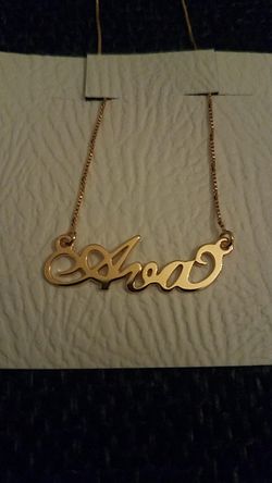 "AVA" 18kt plated name necklace