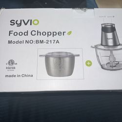 Syvio Food Chopper Processors 2 Speeds With 2 Bowls (Glass & Stainsteel And...