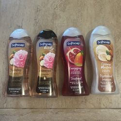 (4) Softsoap Moisturizing Body Wash Luminous Oils Macadamia Oil Soft Peony Plus