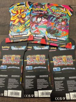 Sealed Pokemon Card Chaos Rising Booster Packs with Receipt
