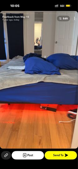 King foam mattress + Frame .. drawers .. night stand