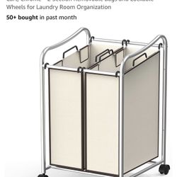 Rolling Laundry Sorter Cart - 2 Bags