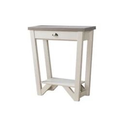 Shia Contemporary 31" Console Table w/ Drawer - Oak / White
