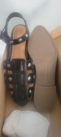 a.n.a Black Studded Gladiator Sandals Size 8.5