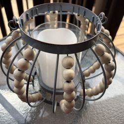 Wood Bead And Metal Decor 