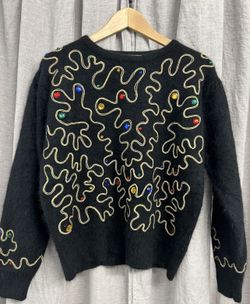 Vtg Angora Wool Sweater S/m 