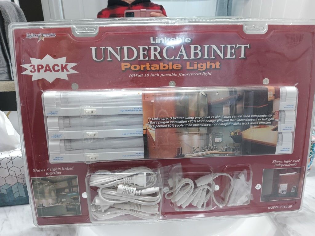 New Under Cabinet Portable Lights (3 Pack)