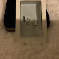 Sterling Silver Gold Coated Hoop Earrings 