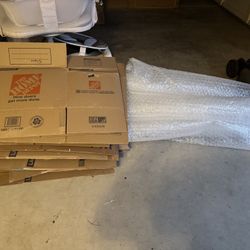 Moving Boxes And Bubble Wrap