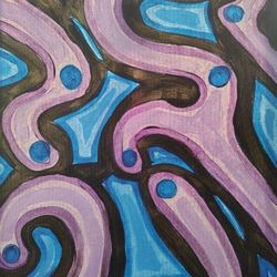 Purple'n Blue Pattern Painting