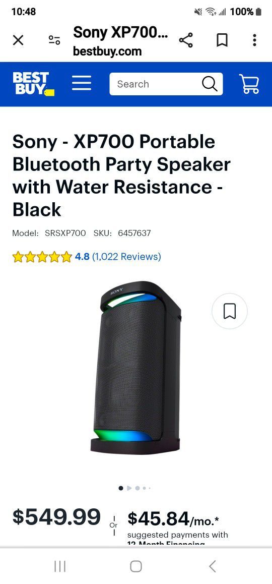 Sony Xp700 Portable Bluetooth Speaker