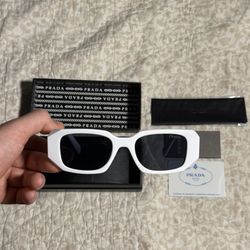 White Prada PR 17WS Sunglasses
