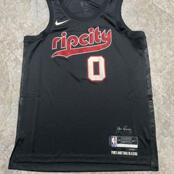 Brand New - Nike Damian Lillard Portland Trail Blazers RIP CITY Authentic  Basketball  Sleeveless Jersey Men’s Size Large 48