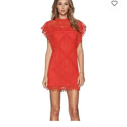 Tularosa revolve Clayton tunic dress in red cayenne size XS